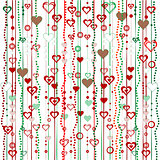 Christmas garlands with hearts