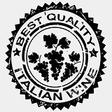 Grunge stamp quality label for Italian wine