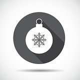 Christmas  Flat Icon with long Shadow. Vector Illustration.