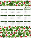 New Year Calendar 2015. Vector Illustration