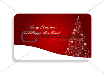 Abstract Beauty Christmas and New Year Card Vector Illustration.