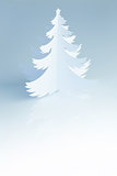 Beautiful white handmade Christmas Tree - vertical