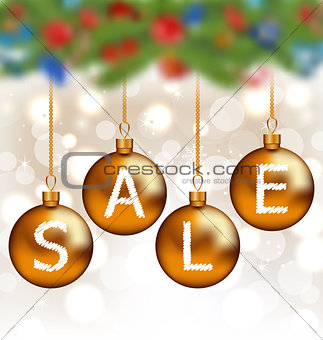 Brown glossy balls with lettering sale, Christmas decoration