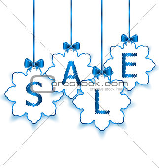 Christmas paper snowflakes with lettering sale