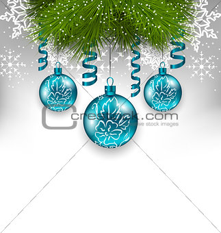 Christmas background with traditional adornment