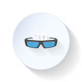 3D glass flat icon