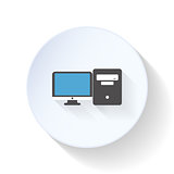 Modern computers flat icon