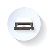 Drive for CD, DVD discs flat icon