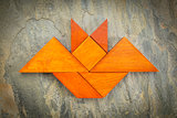 tangram bat abstract