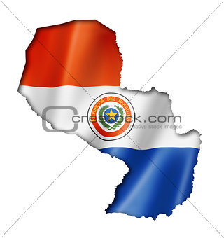 Paraguayan flag map