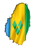 Saint Vincent and the Grenadines flag map