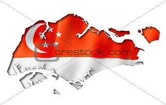 Singaporean flag map