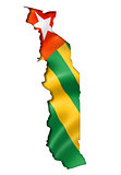 Togo flag map