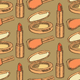 Sketch beauty equipment in vintage style