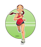 Sport. Running girl.