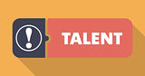 Talent on Orange Background in Flat Design.