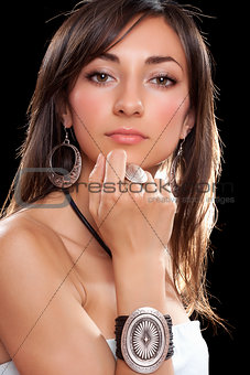 portrait of a lovely young brunette