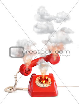 Hot line vintage telephone
