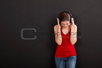 Woman listen music