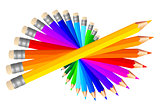 colored pencils, vector set