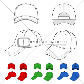 Cap outlined template