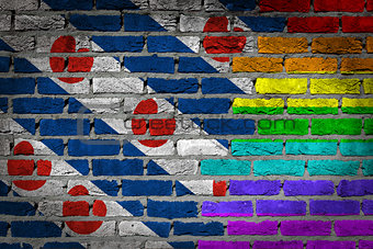 Dark brick wall - LGBT rights - Friesland