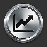 Chart Icon on Metallic Button Collection