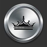 Crown Icon on Metallic Button Collection
