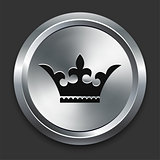Crown Icon on Metallic Button Collection