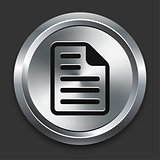 Document Icon on Metallic Button Collection