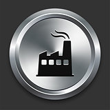 Factory Icon on Metallic Button Collection