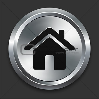 House Icon on Metallic Button Collection
