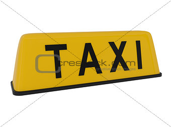 Taxi Sign isolated on white