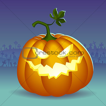 Angry helloween pumpkin