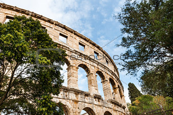 Roman Colosseum in Pula, Croatia.