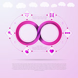 Vector infographic for baby things store with Mobius ribbon