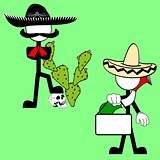 mexican mariachi pictogram cartoon set4