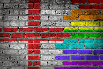 Dark brick wall - LGBT rights - England