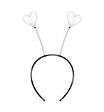 Headband with hearts in white design