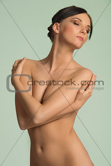 nude girl in sweet beauty portarit