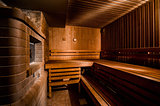 Inside of modern Finnish sauna