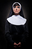 Attractive young nun