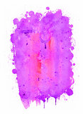 Abstract watercolor painting. Purple, red and pink colors 