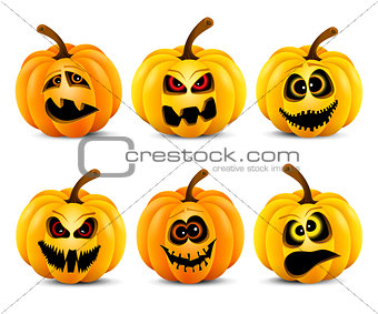 Isolated pumpkins
