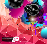 PArty Club Flyer for Music event with Explosion of colors