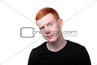 Funny redhair teenager