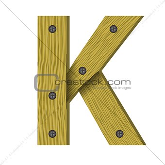 wood letter K