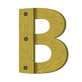 wood letter B