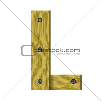 wood letter L