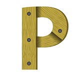 wood letter P